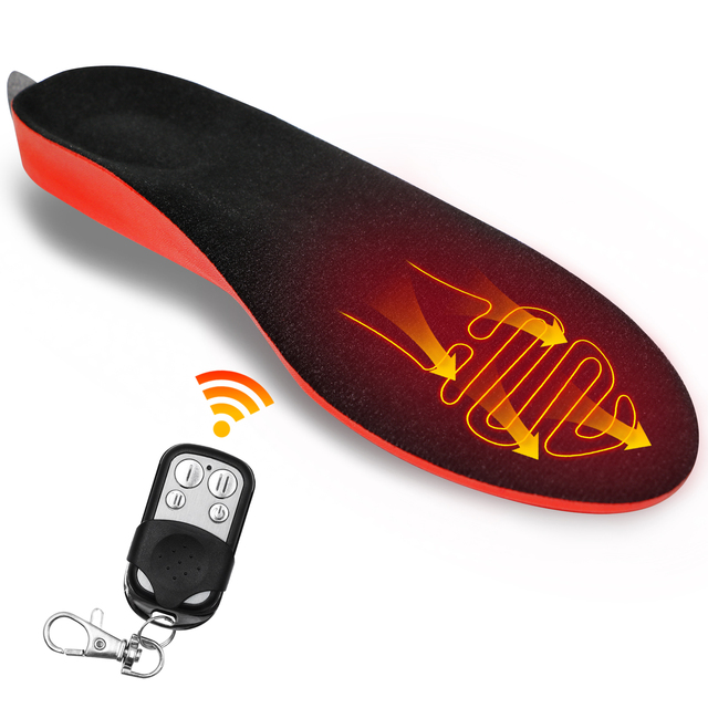Dr.Warm Smart Phone Control Winter Heated Shoe Inserts Usb Charged Electric Insoles for Shoes Boot Keep Warm with Fur Foot Pads