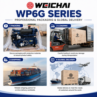 Moteur diesel de construction Weichai WP6G140E313, 105 kW, 140 CV, 6 cylindres, 2000 tr/min, turbocompressé, moteur industriel pour chargeuse-pompe