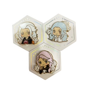 カスタムキュートな漫画風可愛いハード/ソフトエナメルピン、卸売、七宝焼きメタルブローチピン、格安ラペルピンバッジ - Product Image 5