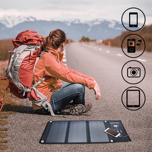 Chargeur solaire portable pliable 60W 80W avec batterie externe pour camping, téléphone portable, ordinateur portable - Product Image 2