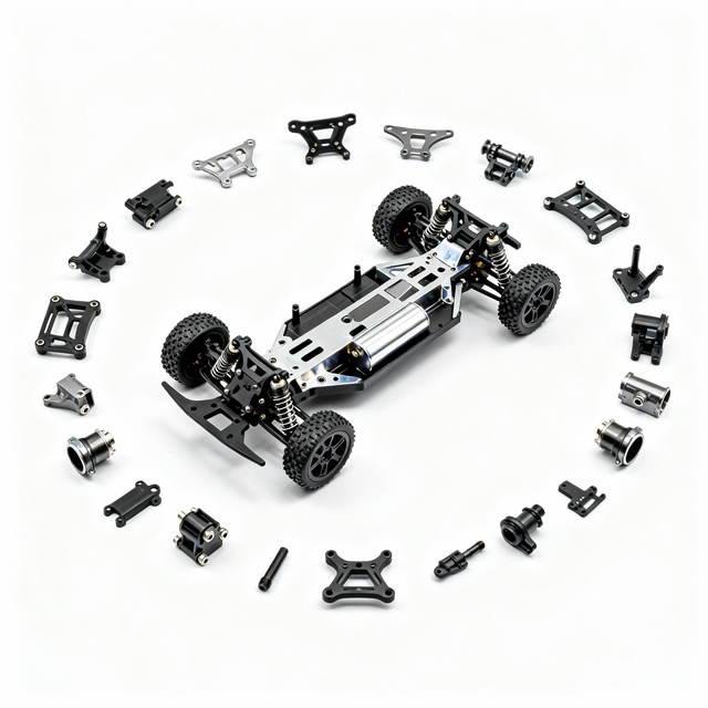 Custom CNC Machined Stainless Steel RC Car Rims 4x4 Scale Model Kits for Axial SCX10 High Durability Drift Car Parts