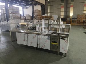 Comptoir de préparation de Bubble Tea avec éclairage bleu et réfrigération intégrée - Product Image 6