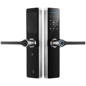 Serrure intelligente extérieure moderne SinovoTEC FM-58 pour la maison, en acier inoxydable 304, avec mot de passe numérique, empreinte digitale, Wi-Fi, application Tuya, installation facile - Product Image 1