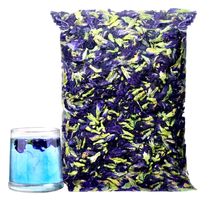 Teh Kesehatan Bunga Kacang Kupu-kupu Kering Berubah Warna Biru, Teh Daun Lepas, Kemasan Besar 500g, Kualitas Terbaik
