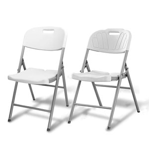 Ensemble de chaises et de table en plastique blanc moderne en PEHD moulé par soufflage, chaise et table pliantes pour fête en plein air, mariage - Product Image 5