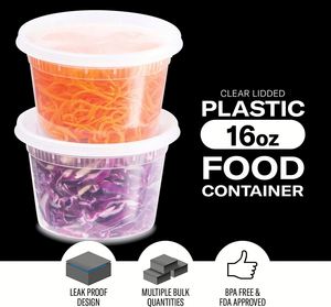 Boîte alimentaire en plastique LDPE transparente de 16 oz avec couvercle anti-fuite, en PP, haute qualité, très vendue - Product Image 2