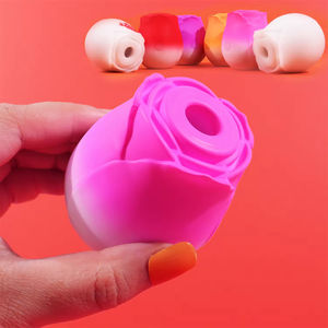 Toptan gül vibratör oyuncak silikon meme klitoris mastürbasyon kadın yetişkin seks oyuncakları emme gül gül kadın için vibratör - Product Image 1