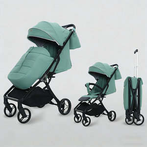 Poussette bébé multifonctionnelle portable avec barre de traction, inclinable pour les nouveau-nés, pliable d'une seule main. - Product Image 4
