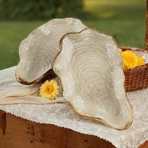 Mô Hình Tùy Chỉnh Gốm Bữa Ăn Tối Tấm Cho Khách Sạn Nhà Hàng <span class=keywords><strong>New</strong></span> Shell Tấm Khay Cho Trái Cây Tiếp Nhận Sứ Bộ Đồ Ăn - Product Image 3