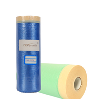 Film de masquage plastique protecteur pour peinture, pré-encollé, 0,45x20m, 0,55x20m, 1,1x25m, 2,7x25m ou sur mesure (OEM/ODM), vente en gros 2026