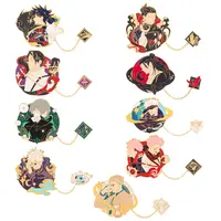 Pinos de lapela do desenho japonês do anime jujutsu, emblema duro personalizado com corrente