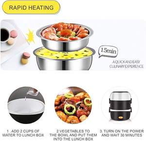 Boîte à lunch isotherme double couche en acier inoxydable – Grande capacité, portable, pour le bureau, les affaires et l'extérieur - Product Image 2