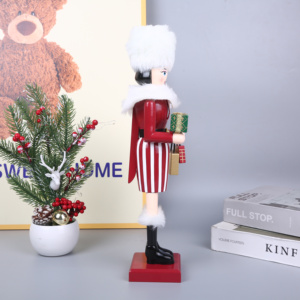 <span class=keywords><strong>Soldados</strong></span> Decorativos <span class=keywords><strong>Navideños</strong></span> Femeninos de Diseño Moderno, Cascanueces de Madera de 38 cm, Muñeca Artesanal, Juguete Clásico, Regalo para Niñas - Product Image 3