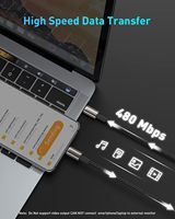 Kabel USB-C 100W PD 5A QC 4.0 Pengisian Cepat, Ringan, Berbahan Paduan Seng dan Nilon Terjalin, untuk Transfer Data iPhone, MacBook, iPad