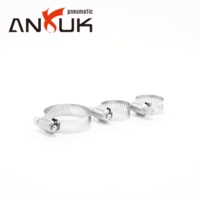 Collier de serrage américain en acier inoxydable galvanisé SS316, bande réglable de 12 mm, 35 mm-62 mm, métrique, pour tuyauterie résistante aux produits chimiques