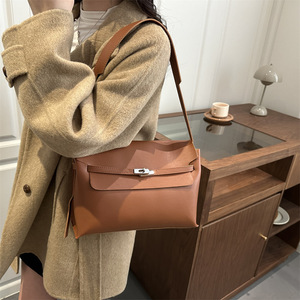 Borsa a Tracolla Piccola Quadrata da Donna 2025, Grande Capacità, Nuova Moda Invernale, Design Casual in Tinta Unita con <span class=keywords><strong>Texture</strong></span> Trendy - Product Image 2