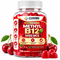 Complément alimentaire personnalisé OEM ODM sous marque privée : Gommes de vitamine B12 méthylcobalamine pour un soutien nutritionnel quotidien, formule et emballage sur mesure
