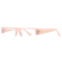 9841 Lunettes de soleil personnalisables à monture demi-cerclée, épaisses, rectangulaires, à monture étroite, pour l'extérieur