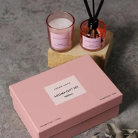 AIKUN Coffret Cadeau Bougies d'Aromathérapie pour la Maison avec Logo Personnalisé, Diffuseur à Bâtonnets de Luxe et Emballage Cadeau
