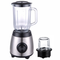 Blender portable 250W pour les smoothies et les milkshakes, boîtier en plastique et lame en acier inoxydable 304, capacité de 1500 ml, vitesse variable, utilisation hôtelière