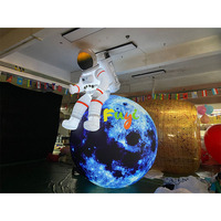 Sculpture d'astronaute gonflable géante Fuyi personnalisée avec souffleur d'air pour centre commercial, fête, événement thématique, décoration commerciale