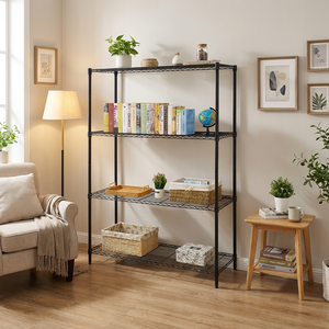 4 Tier <strong>120CM</strong> Width 180CM Height Storage Shelving Unit Living Room <strong>Shelf</strong> - Product Image 4