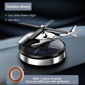 Ambientador para Auto <span class=keywords><strong>con</strong></span> Diseño de Helicóptero Solar, Difusor de Perfume Rotatorio <span class=keywords><strong>con</strong></span> Hélice, Accesorios Decorativos de Aromaterapia para Interiores de Auto - Product Image 3