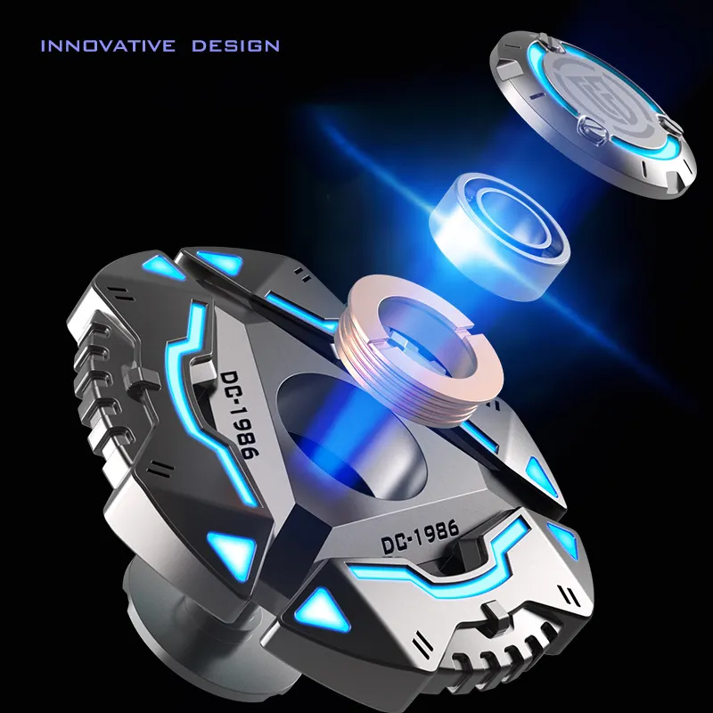 Fingertip gyro all-metal luminous ultra-long rotation multi-function hand twist adult kids decompression toy Fidget Hand Spinner