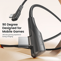 Câble USB C en alliage d'aluminium Toocki 5A 100W coude à 90 degrés 1M 2M tressé Type C à C PD câble de données de jeu à Charge rapide pour iPad