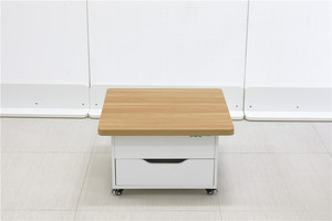 เฟอร์นิเจอร์ห้องนั่งเล่นอเนกประสงค์ทำจากไม้ โต๊ะน้ำชาแบบขยายได้ โต๊ะกาแฟแบบยกได้ - Product Image 2