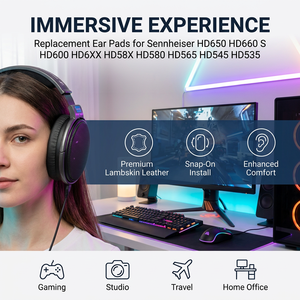 Almohadillas de Repuesto <span class=keywords><strong>HD650</strong></span> para Auriculares <span class=keywords><strong>Sennheiser</strong></span> <span class=keywords><strong>HD650</strong></span> HD660 S HD600 HD6XX HD58X HD580 HD565 HD545 HD535 - Product Image 5