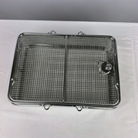 Panier de stérilisation en treillis métallique ultra-précis en acier inoxydable avec loquet de verrouillage pour dispositifs médicaux, tolérance <1mm