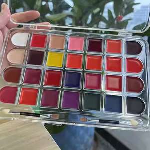 थोक कस्टम लोगो 28 रंग वर्णक भोजन जलरोधक और पसीना-सबूत चिकनी बहु-कार्यात्मक नेत्र छाया ब्लश होंठ प्लेट - Product Image 1