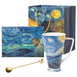 Tazza da Caffè di Alta Qualità con Dipinto di <span class=keywords><strong>Van</strong></span> <span class=keywords><strong>Gogh</strong></span>, Formato Grande 570 ml, Produzione Originale, Idea Regalo - Product Image 3