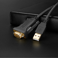Cable Convertidor Serial RS232 DB9 a USB Personalizado con Conductor de Cobre Puro, Blindaje Trenzado y Cubierta de PVC para Uso en Computadoras