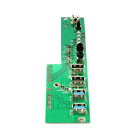 Placa de servidor de ordenador de 1 a 4 puertos USB 2,0, interruptor de alimentación y reinicio LED, PCB, conector LPT, chasis de placa única