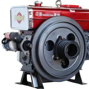 Moteur diesel monocylindre ZS1100 à démarrage électrique, 4 temps, refroidi par eau, avec roulement pour machines agricoles - Product Image 3