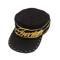 Casquette de baseball punk rétro vintage noire et or avec rivets, broderie dorée, respirante, imperméable, pour festival de musique, camping, protection solaire