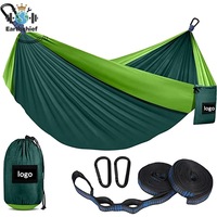 Hamac de camping personnalisé, léger et pliable en nylon pour la randonnée, le jardin et la pêche