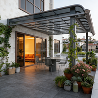 Toldo de Lujo Personalizado, Moderno, con Forma Especial, Manual, para Ventanas de Villa, Terraza, Techo de Policarbonato, Soporte de Aleación de Aluminio