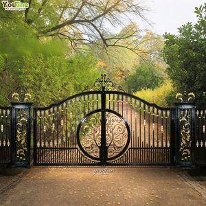 Floral <strong>Garden</strong> Wrought Iron <strong>Garden</strong> <strong>Arch</strong> <strong>with</strong> <strong>Gate</strong> - Product Image 1