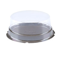 Boîtes d'emballage alimentaire jetables en plastique transparent rond en PET pour gâteaux, pain, sushis, biscuits