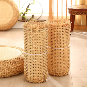 เสื่อหวายธรรมชาติแบบม้วน ลายทอแฟนซี สำหรับตกแต่งบ้าน งานฝีมือ ลายวงกลม - Product Image 1