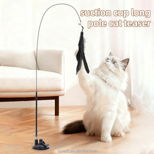 Jouet interactif amusant pour chat avec plume et cloche, bâton de stimulation pour chaton, jouet de stimulation pour chat, fournitures pour chat, nouveauté 2025 - Product Image 2