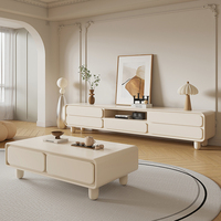 Ensemble complet de meuble TV moderne en bois et table basse, meuble TV de luxe, table TV pour salon, décoration de salon, meubles