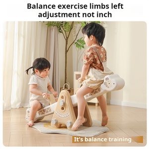 Balançoire pour enfants en forme de <span class=keywords><strong>girafe</strong></span>, balançoire en plastique durable, jouet d'exercice d'équilibre pour l'intérieur, balançoire de dessin animé pour salle de jeux - Product Image 2