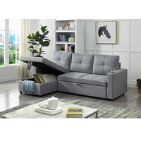 Sofá Cama Individual Moderno en Forma de L, Sofá Cama Plegable, Sofá Convertible en Cama
