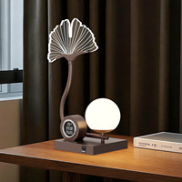 Lampe de table moderne et minimaliste créative pour l'ambiance de la maison, affichage de la température et de l'heure, pour chambre à coucher, bureau, chevet, décorative, Ra95, à brancher, OEM