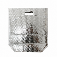 Sac isotherme en aluminium avec poignée, étanche et auto-scellant, pour l'expédition d'aliments congelés et de fruits de mer, conforme aux normes FDA et CE