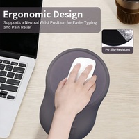 Repose-poignet ergonomique pour souris PC, soulagement de la douleur, support complet, tapis de souris confortable en mousse à mémoire de forme avec base antidérapante en PU pour le bureau